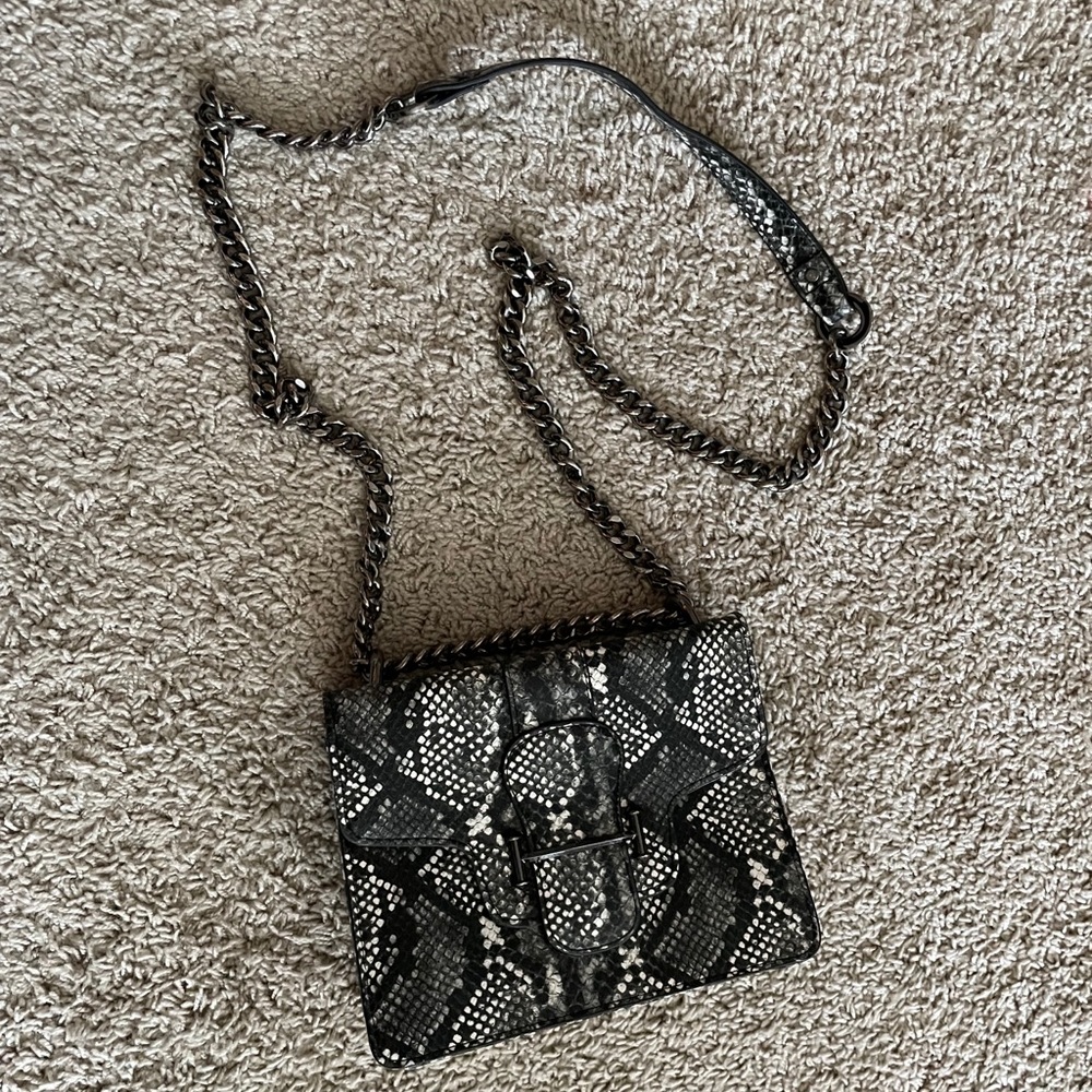 Sam Edelman Crossbody Shoulder Chain Python Bag - image 1